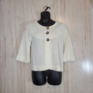 Knit Cream Sweater Sz Lg